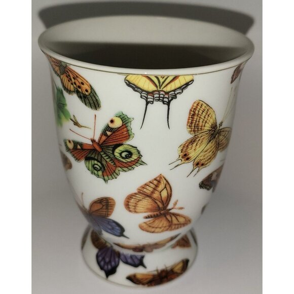 Butterfly Fine Porcelain China Mug Tea Cup - Very Rare Beautiful Butterflies! - Picture 10 of 12